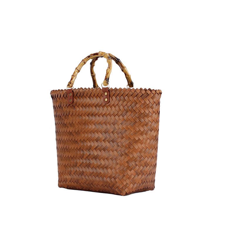 Woven Bamboo Tote - EmberLoom