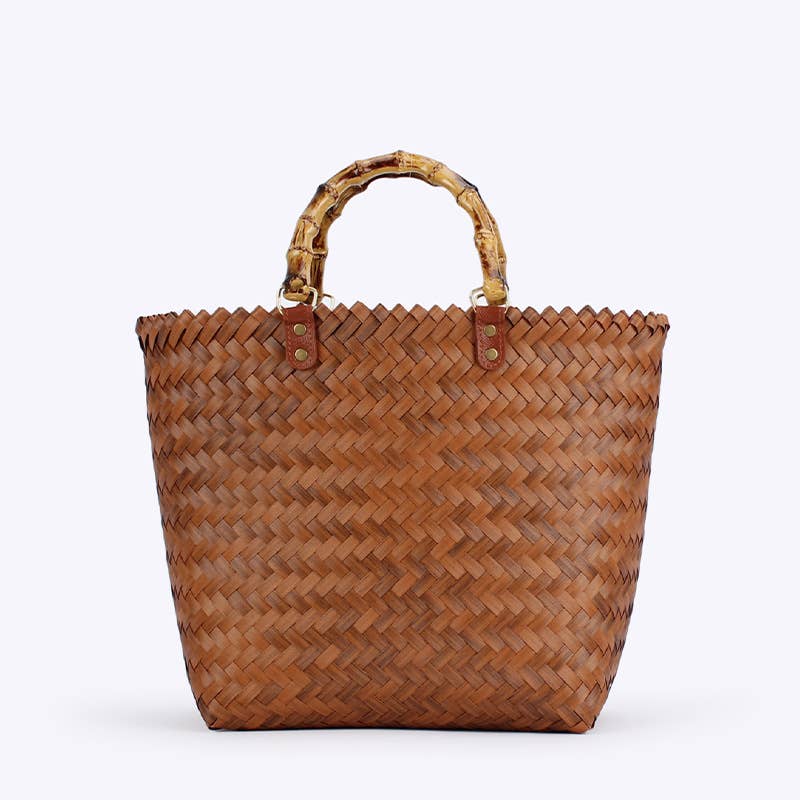 Woven Bamboo Tote - EmberLoom