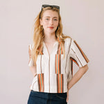 Vintage Stripe Palmer Top, Back View - Sunshine Tienda