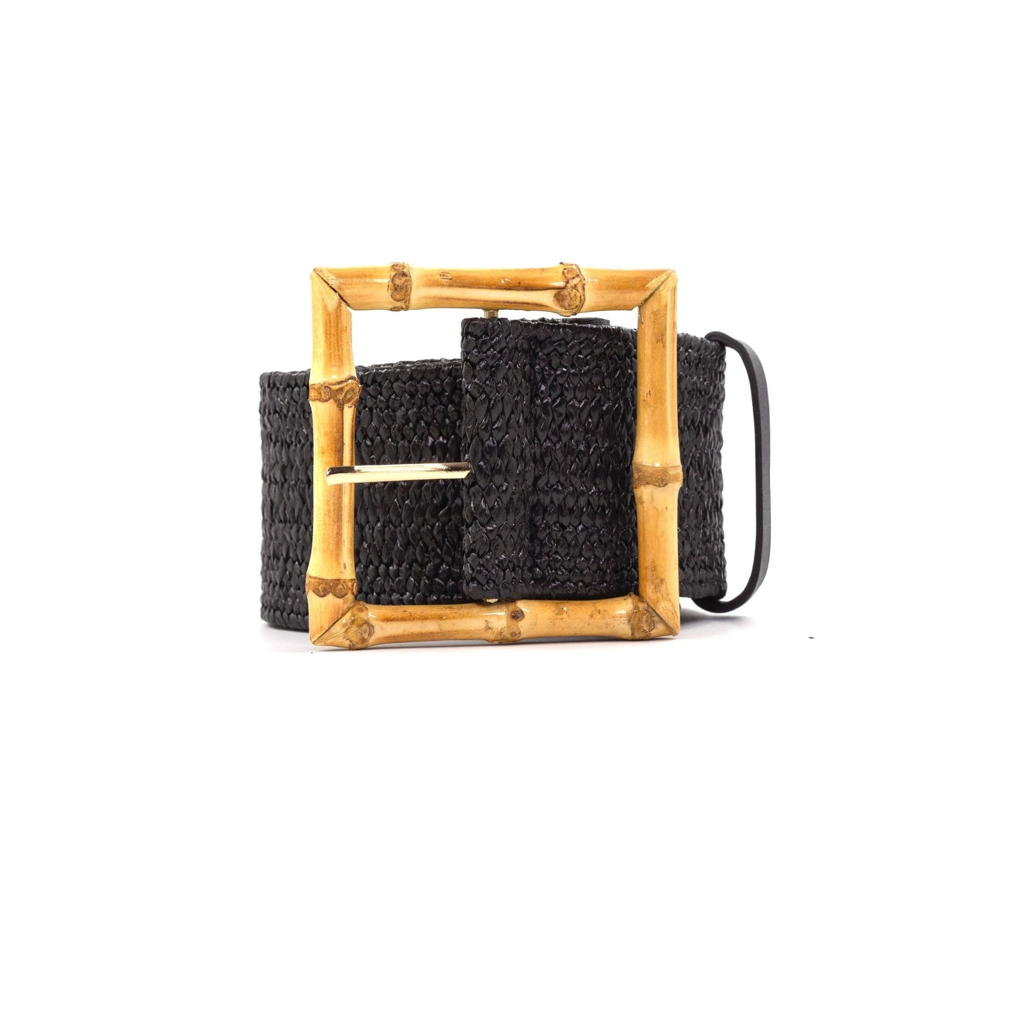 Elastic Belt w/ Bamboo Buckle - Chatsworth Boutique