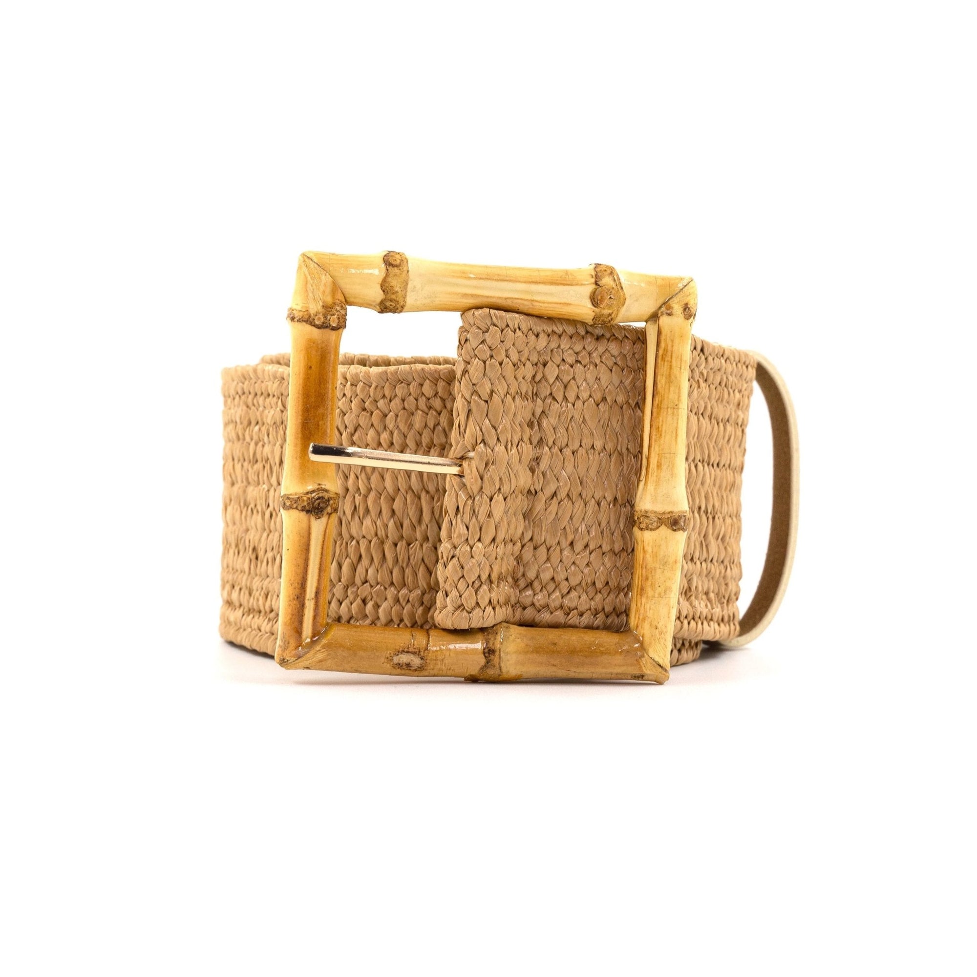 Elastic Belt w/ Bamboo Buckle - Chatsworth Boutique