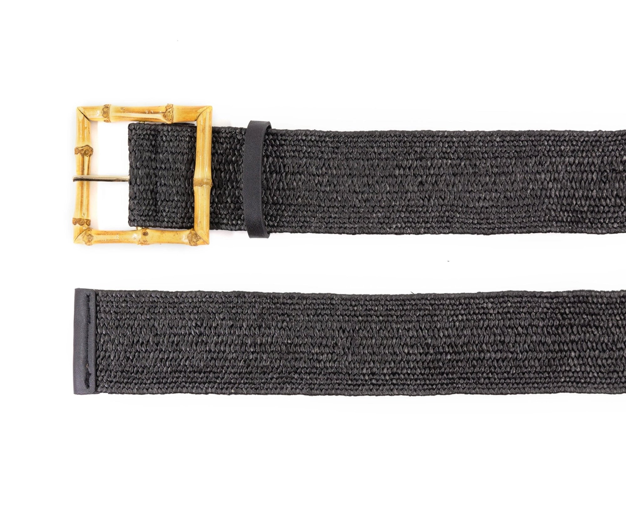 Elastic Belt w/ Bamboo Buckle - Chatsworth Boutique