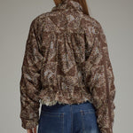 Brown/Blue Paisley Zip Jacket by Entro, view 4