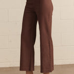 Brown Wide Leg Pants, Entro - side view