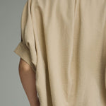 Ecru Suede Feel Blouse by Entro, view 6