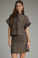 Espresso Tucker Blouse by Entro - Chatsworth Boutique, Fairhope Alabama