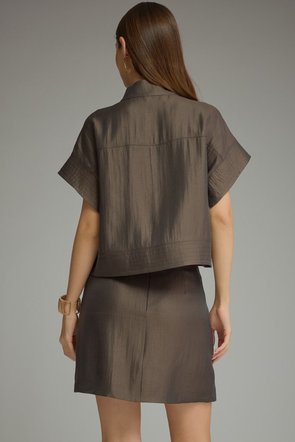 Espresso Tucker Blouse by Entro, view 3