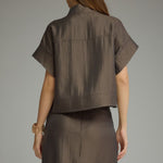 Espresso Tucker Blouse by Entro, view 3
