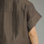 Espresso Tucker Blouse by Entro, view 4