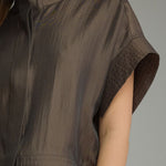 Espresso Tucker Blouse by Entro, view 5