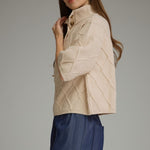Ivory Cable Knit Sweater, Entro - back view