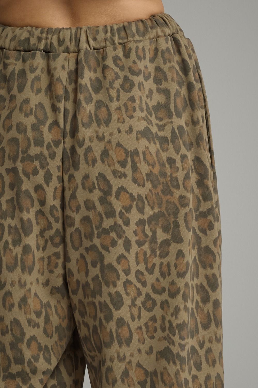 Olive Animal Print Pants by Entro, view 6