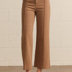 Mocha Front Seam Crop - Entro
