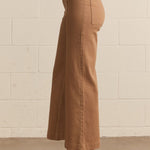 Mocha Front Seam Crop, Detail - Entro