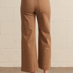 Mocha Front Seam Crop, Back View - Entro