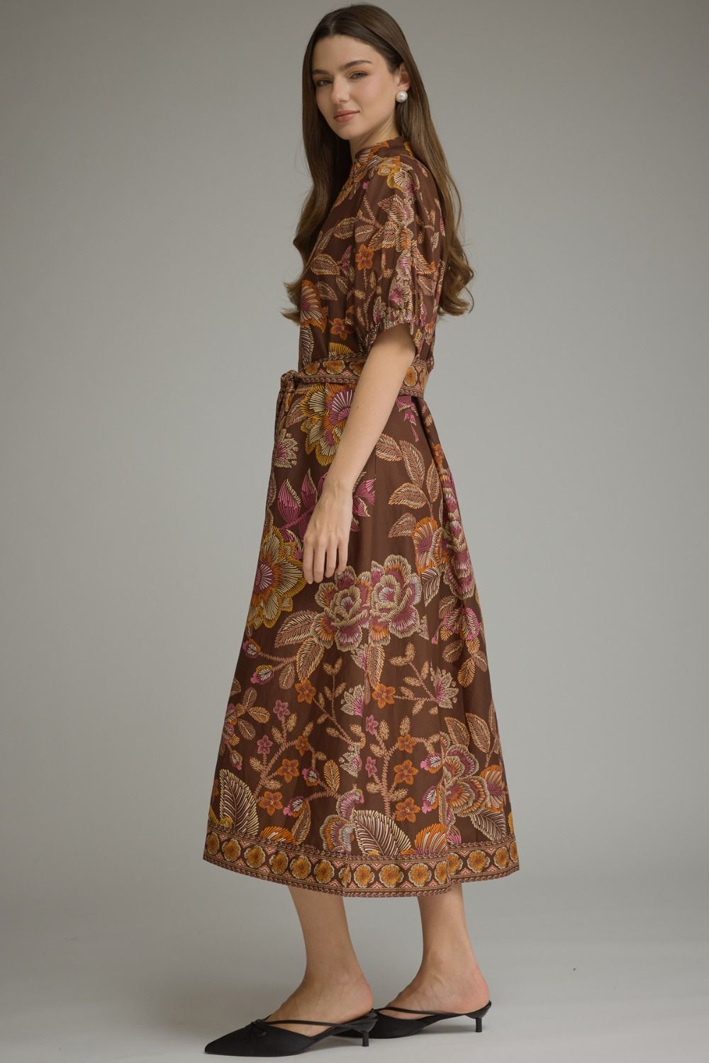 Terra Cotta Paisley Midi, Detail - Entro