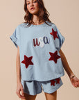 4th of July Sequin Blouse