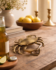 Antiqued Brass Blue Crab