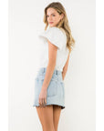 Ruffle Layered Flutter Sleeve Top