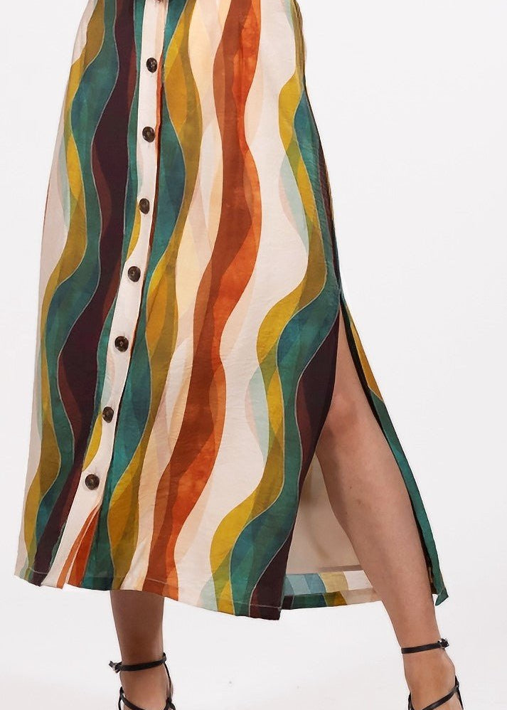 Fall Color Midi Skirt - Chatsworth Boutique