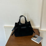 Suede Mini Trapeze Bag with Crossbody Strap, view 5