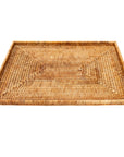 Rattan Rectangular Flat Tray
