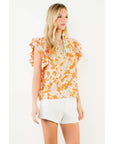 Flowy Sleeve V - Neck Top - Chatsworth Boutique