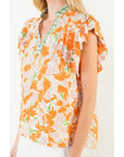 Flowy Sleeve V - Neck Top - Chatsworth Boutique