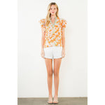 Flowy Sleeve V - Neck Top - Chatsworth Boutique