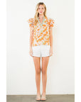 Flowy Sleeve V - Neck Top - Chatsworth Boutique