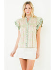 Flutter V - Neck Top - Chatsworth Boutique