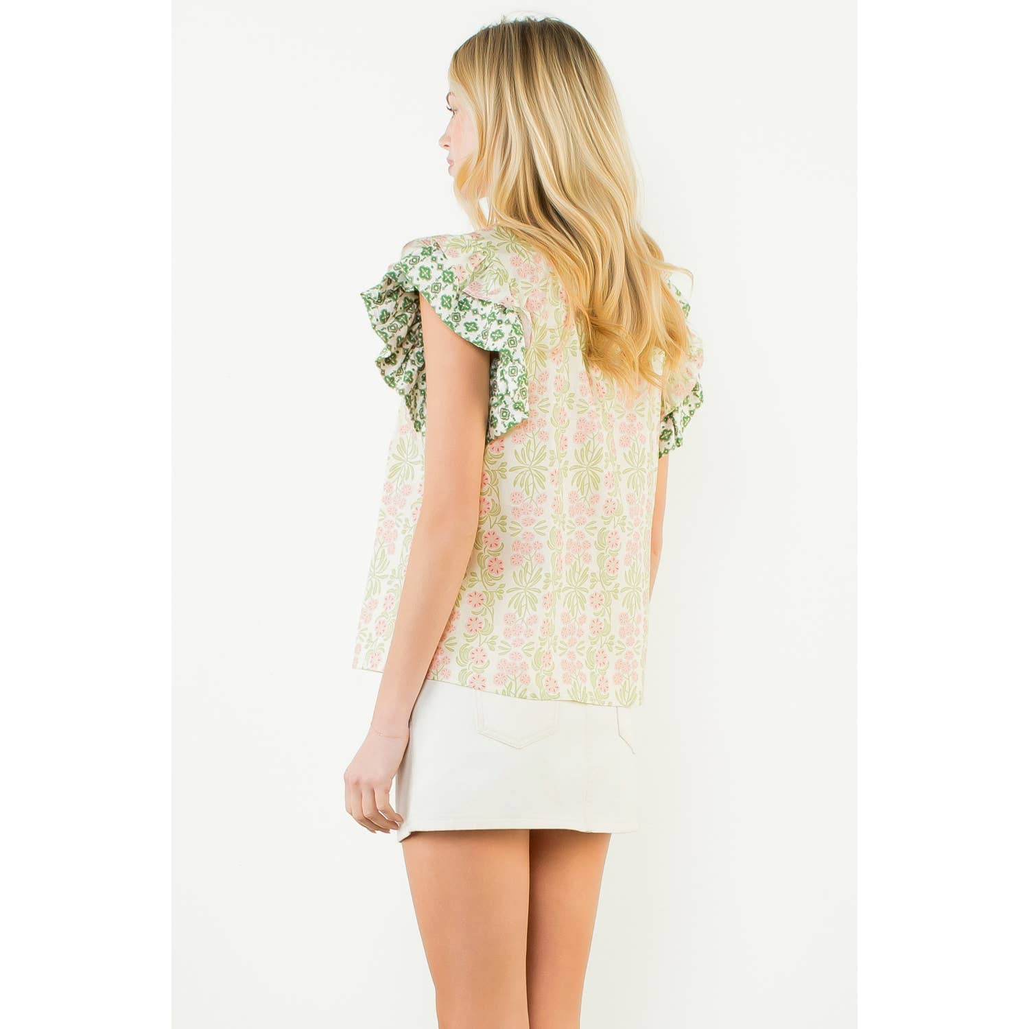 Flutter V - Neck Top - Chatsworth Boutique