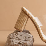 Francee Transparent Raffia Heel - Chatsworth Boutique