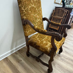 French Arm Chairs - Green w/ Nailheads (pair) - Chatsworth Boutique