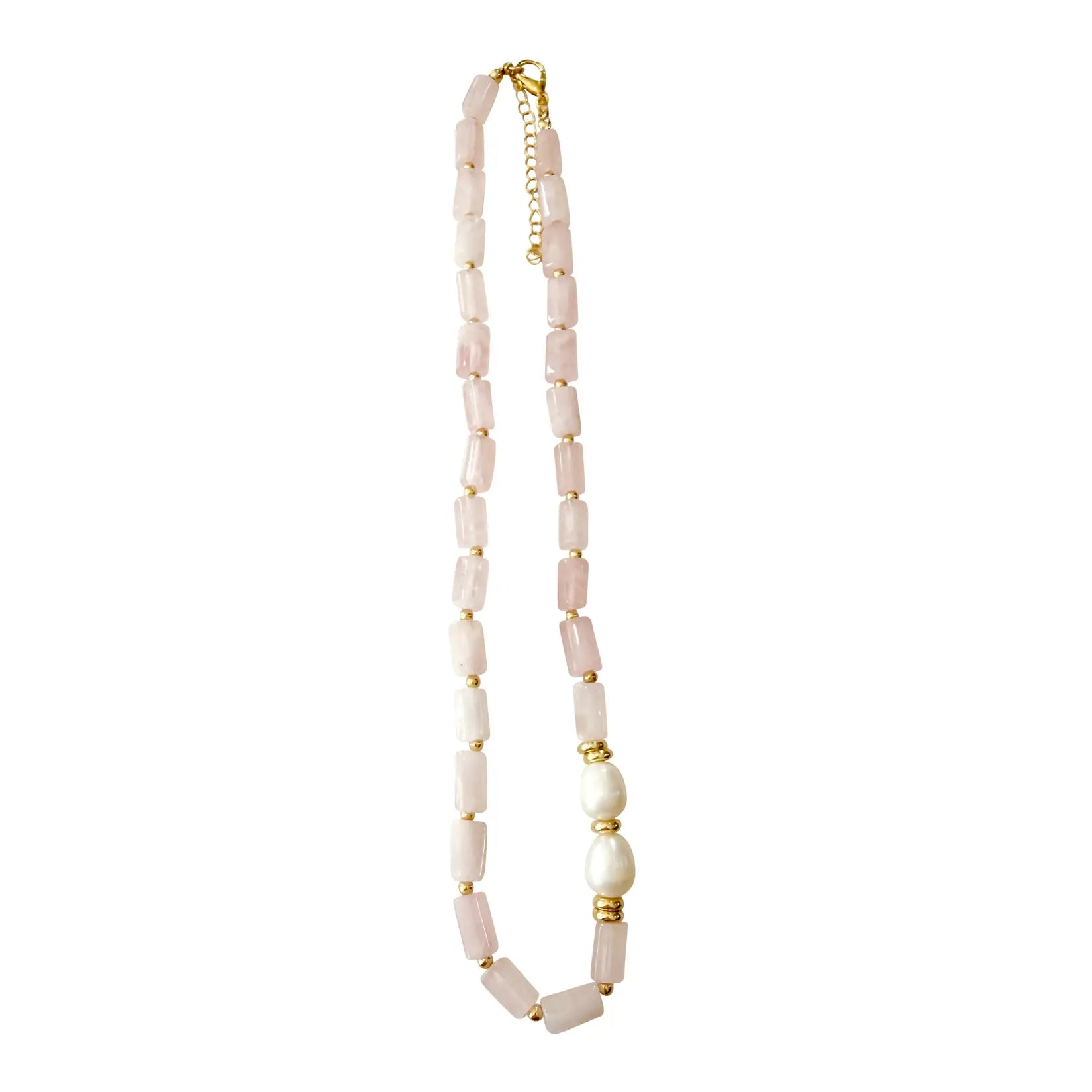 Cloud Beaded Necklace Pink, Gemelli - front view