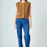 Gold Button Sweater Vest - Chatsworth Boutique