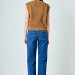 Gold Button Sweater Vest - Chatsworth Boutique
