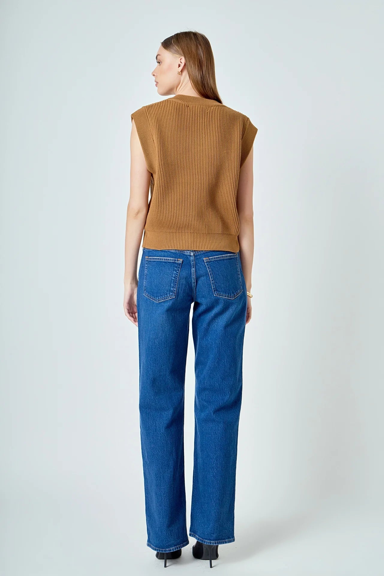 Gold Button Sweater Vest - Chatsworth Boutique