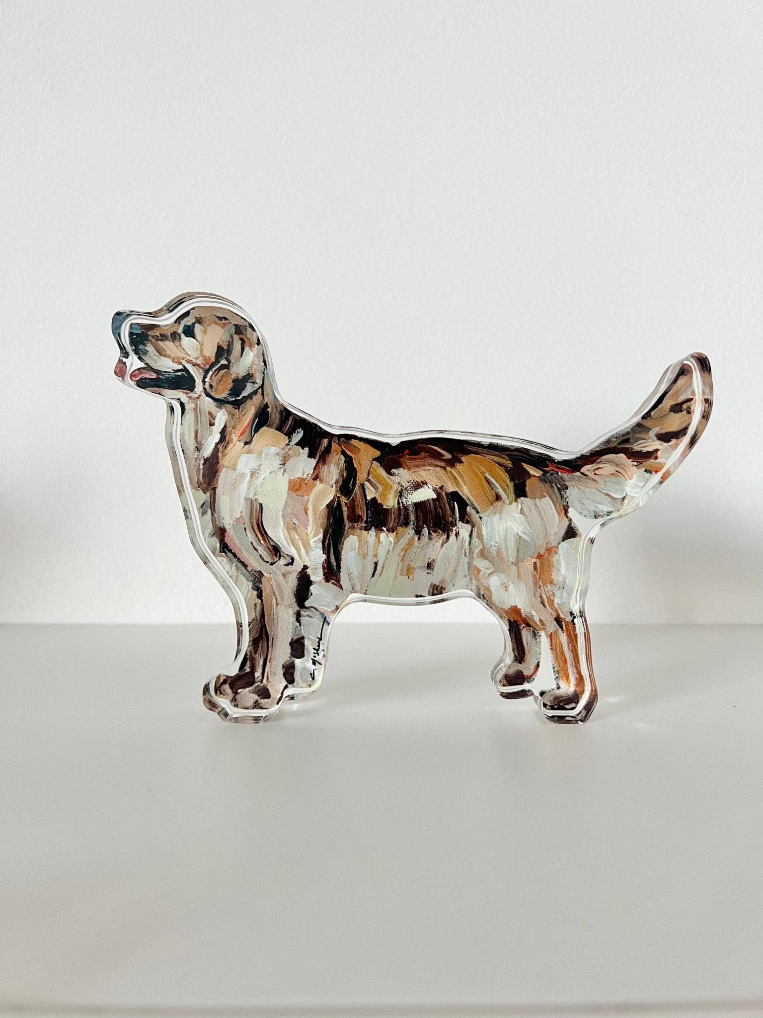 "Golden Retriever Dark" acrylic - Chatsworth Boutique