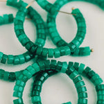Green Beaded Candy Statement Hoops - Chatsworth Boutique