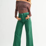 Green Wide Leg jeans - Chatsworth Boutique