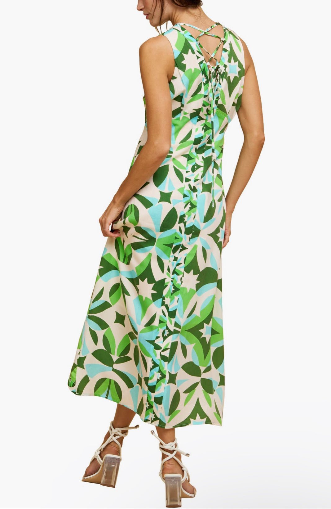 Green/Teal Multi Dress - Chatsworth Boutique