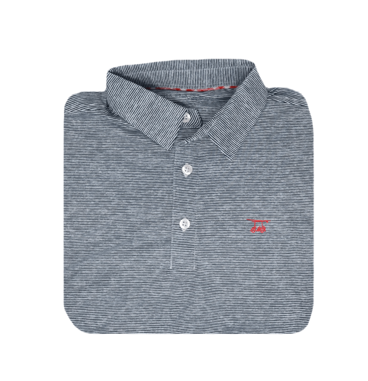 Heather Black Microstripes Polo - Chatsworth Boutique