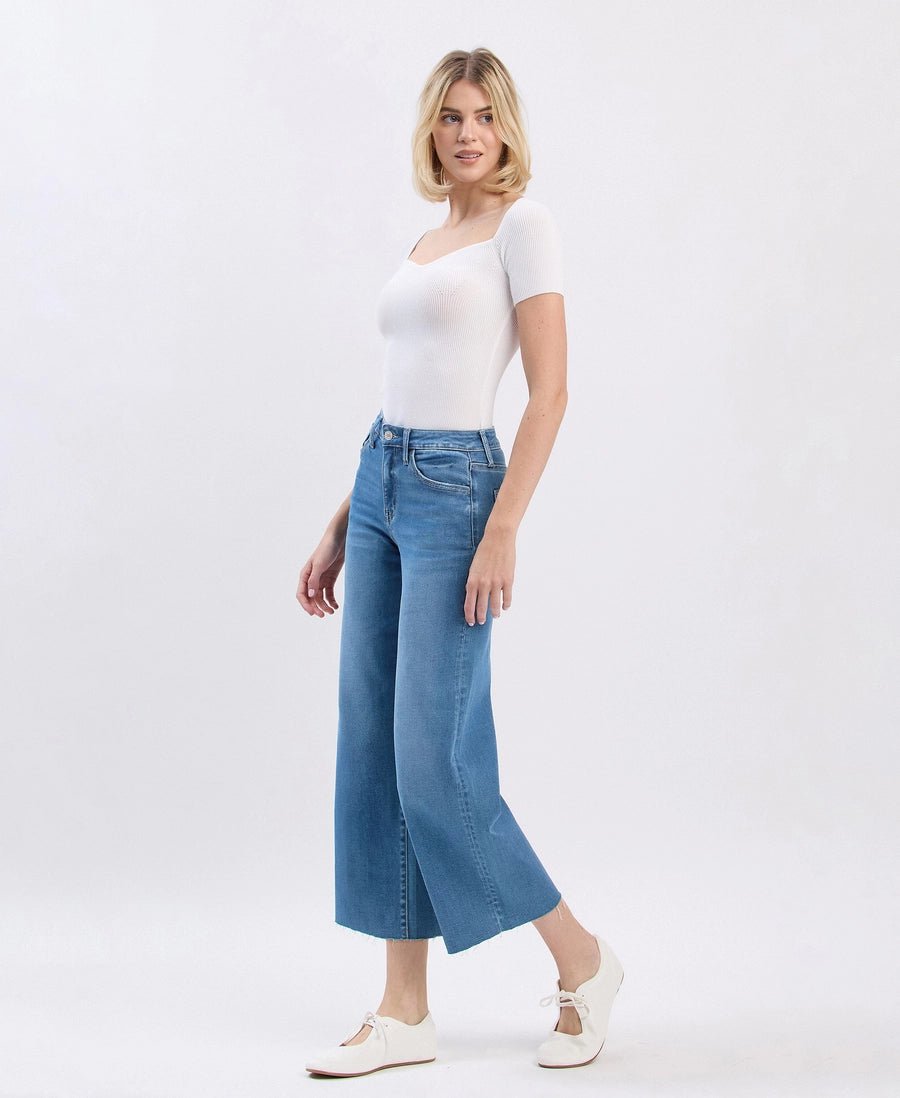 High Rise Crop Slim Wide Leg - Chatsworth Boutique