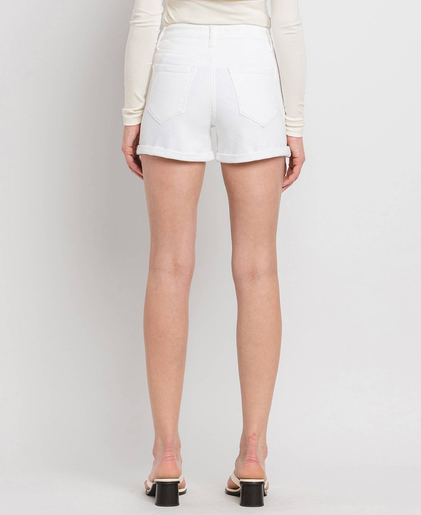 High Rise Denim Shorts - Chatsworth Boutique