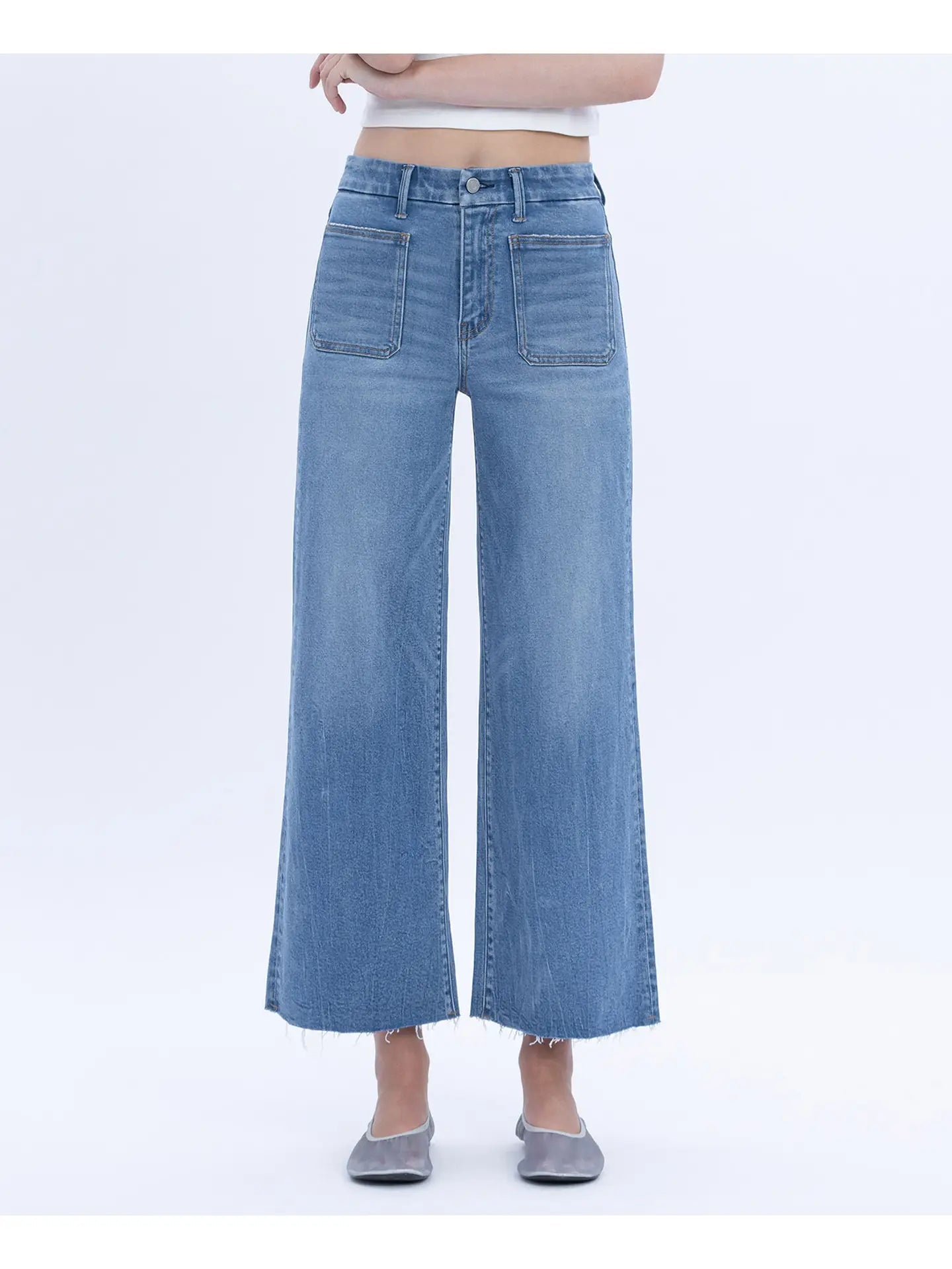 High Rise Pocket Wide Crop - Chatsworth Boutique