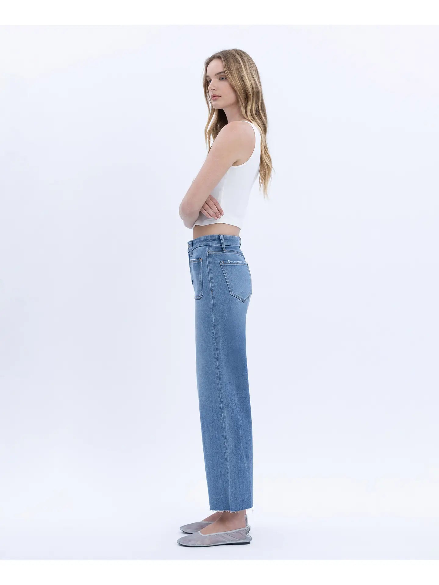 High Rise Pocket Wide Crop - Chatsworth Boutique