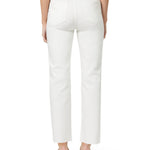 High Rise Straight White Denim - Chatsworth Boutique