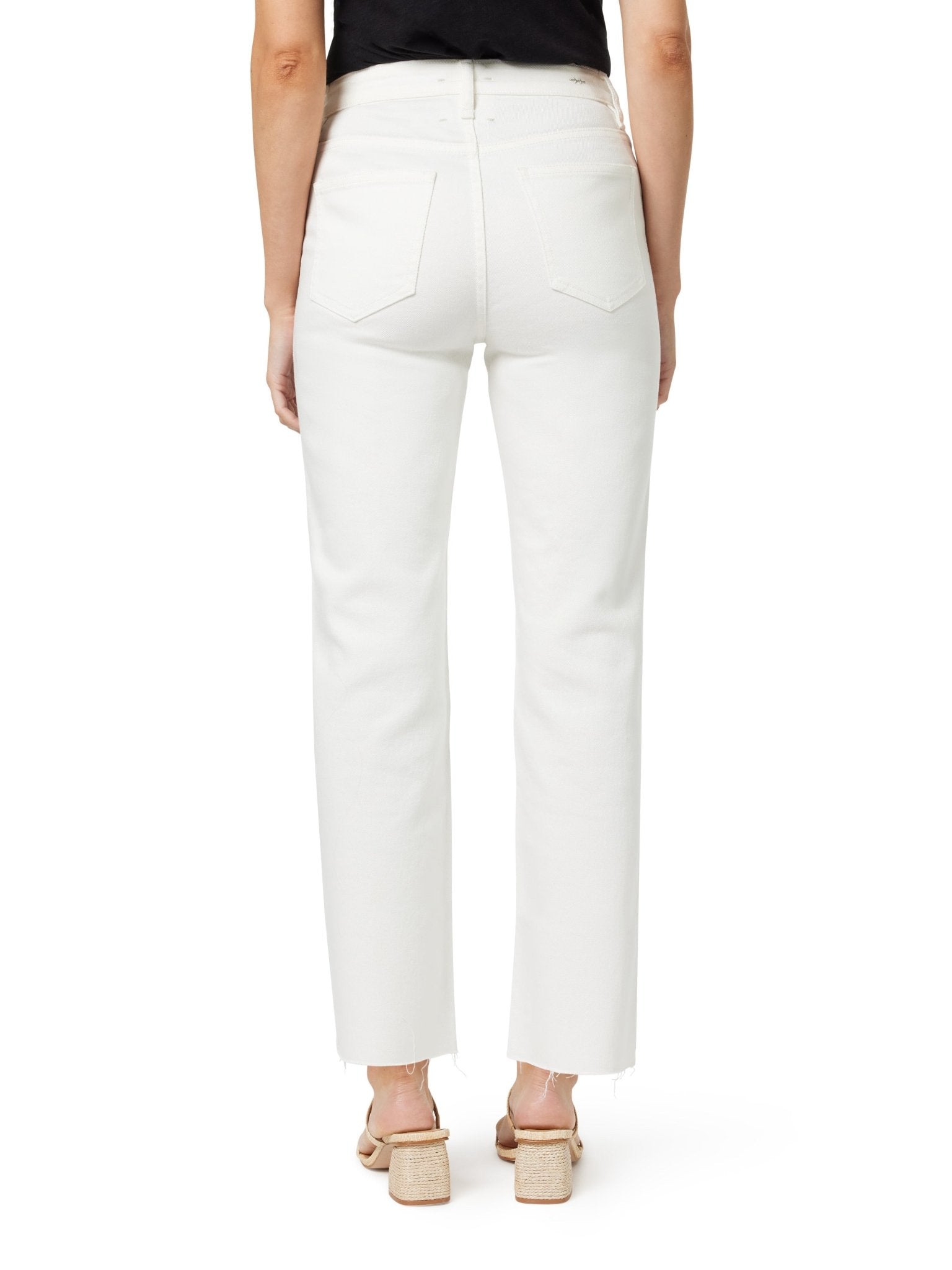 High Rise Straight White Denim - Chatsworth Boutique