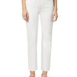 High Rise Straight White Denim - Chatsworth Boutique